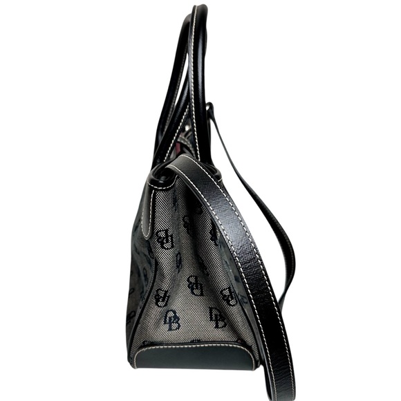 Dooney & Bourke Signature Double Handle Tote Bag Small Black Vintage Purse - Picture 6 of 16